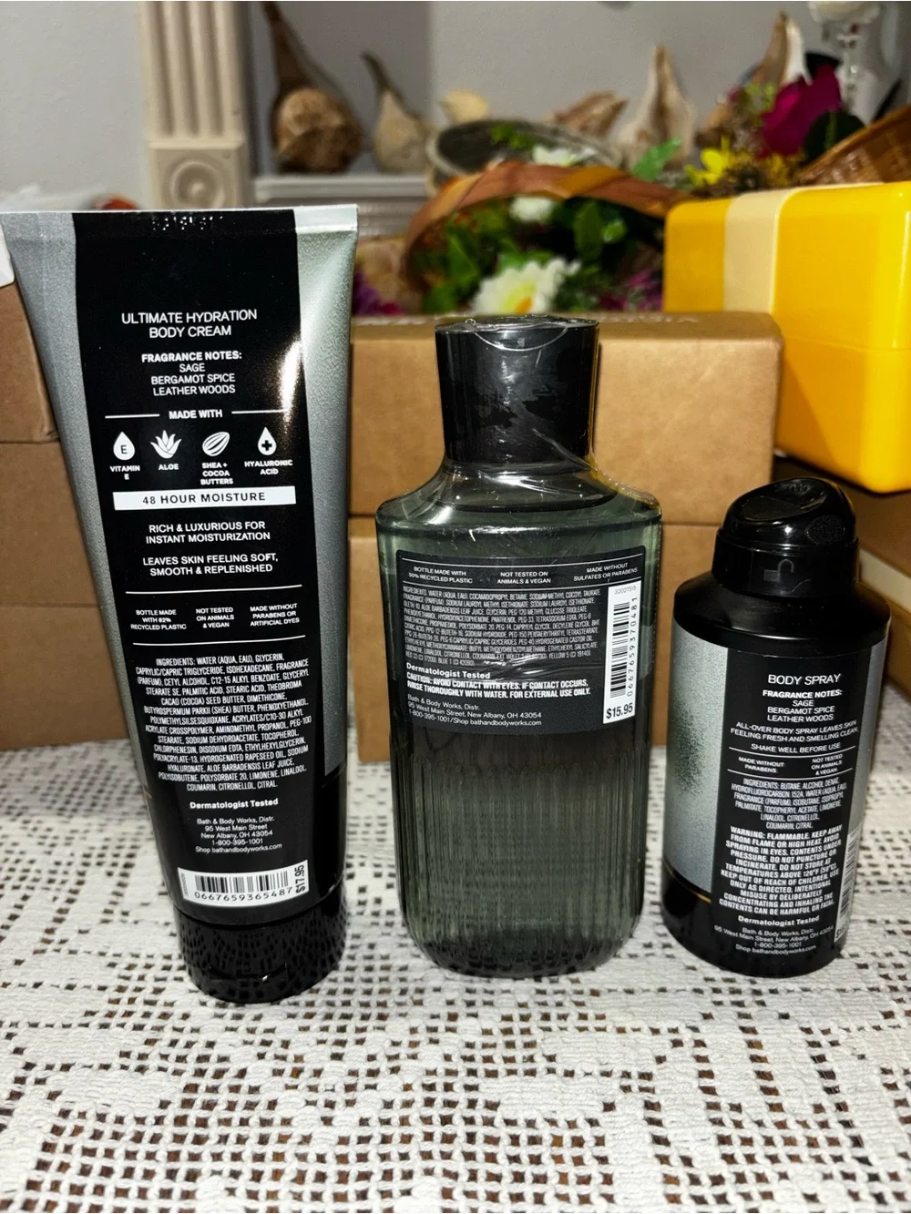 (2026)Bath & Body Works Graphite Men's Grooming Trio - Gray & Black